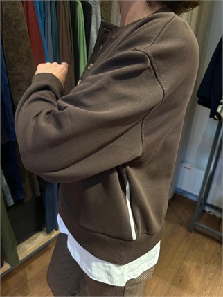 Düğme Detaylı Sweatshirt