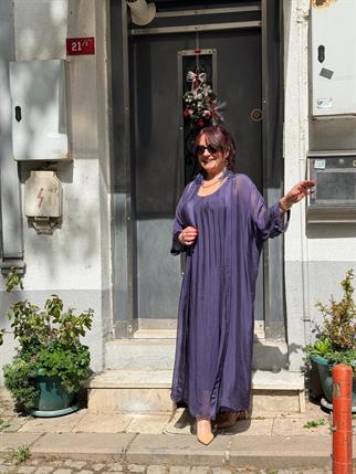 İpek Kaftan Elbise Takım