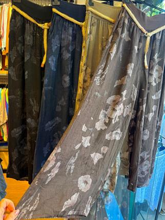 İthal Flore Keten Pantolon
