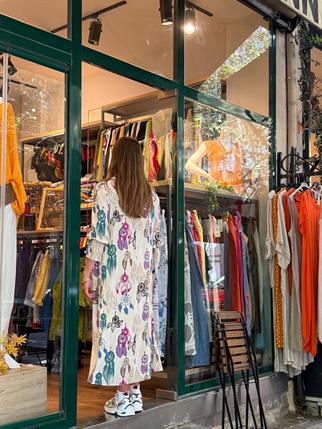 Rüya Kapanı Desenli Gömlek Elbise