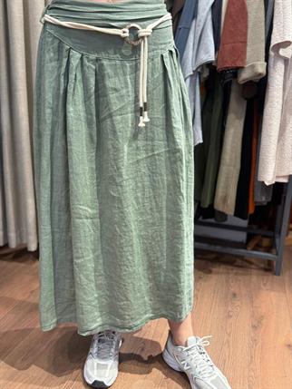 İthal Halat Kemerli Keten Etek