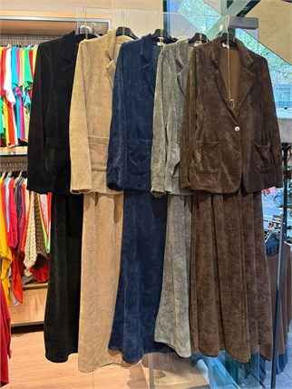 Blazer Ceket Pantolon İthal Kadife Takım