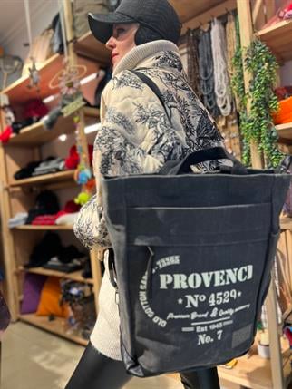 Antrasit Provence Kanvas Sırt Çantası Çanta