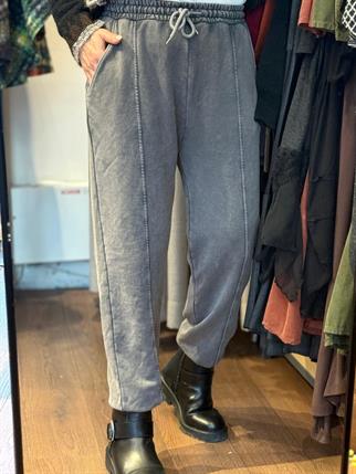 Ön Çimalı Yıkamalı Eşofman Pantolon