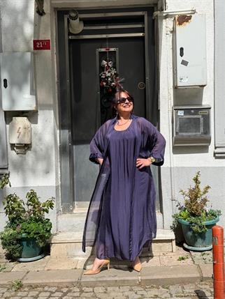 İpek Kaftan Elbise Takım