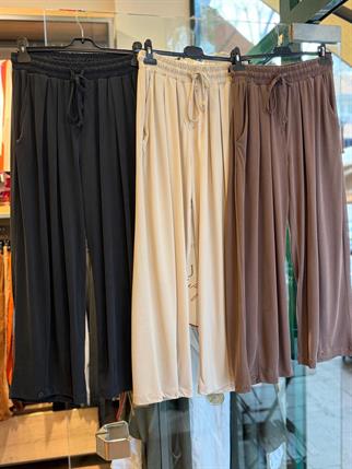 Tensel Modal Paçası Düğmeli Pantolon