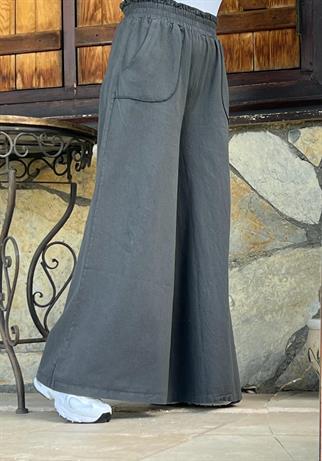 Antrasit Gabardin Bol Paça Pantolon
