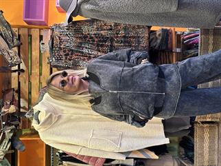 Antrasit Yıkamalı Bomber Ceket