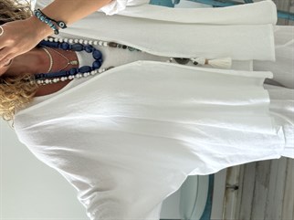 İthal Petek Dokulu Oversize Keten Ceket
