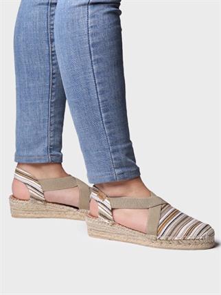 Vinaros Toni Pons Beige Dolgu Topuk Ayakkabı