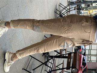 Camel Yıldız Payetli İthal Likralı Pantolon