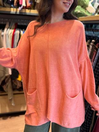 Somon Oversize Yıkamalı Tunik Triko