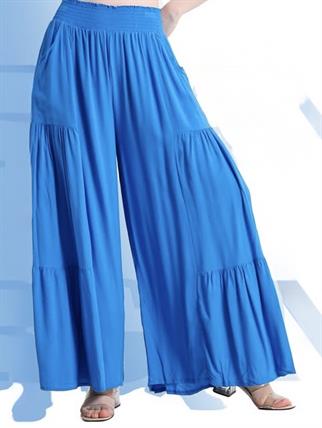 Pileli Bol Paça Pantolon