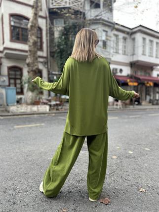 Degaje Yaka Dikiş Detaylı Bluz