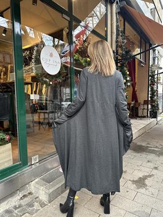 Deri Geçişli Luna Elbise