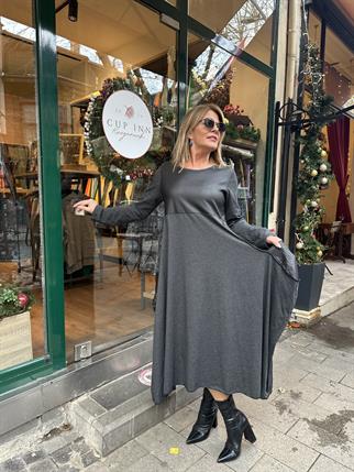 Deri Geçişli Luna Elbise