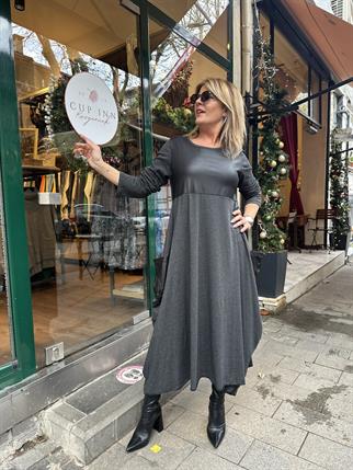 Deri Geçişli Luna Elbise