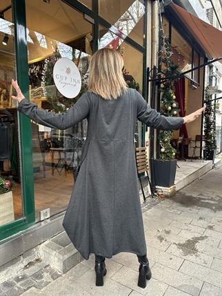 Deri Geçişli Luna Elbise