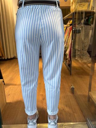 İthal Çizgili Havuç Pantolon