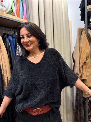 İthal V Yaka Oversize Angora