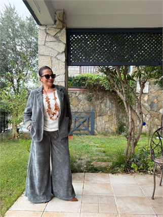 Blazer Ceket Pantolon İthal Kadife Takım