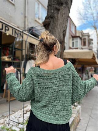 Mint Kayık Yaka Merserize