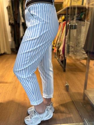 İthal Çizgili Havuç Pantolon