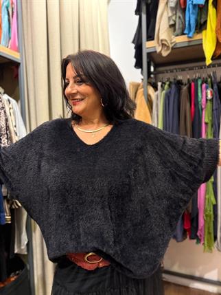 İthal V Yaka Oversize Angora