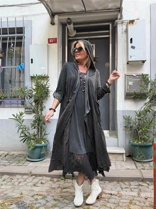 Kapüşonlu Kap Ceket