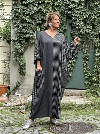 Gofre Oversize V Yaka Elbise