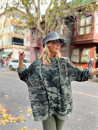 İthal Kamuflaj Bluz
