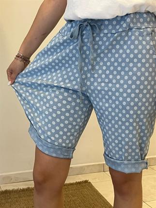 İthal Likralı Puantiyeli Şort