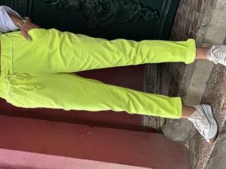 İthal Neon Yıkamalı Likralı Pantolon