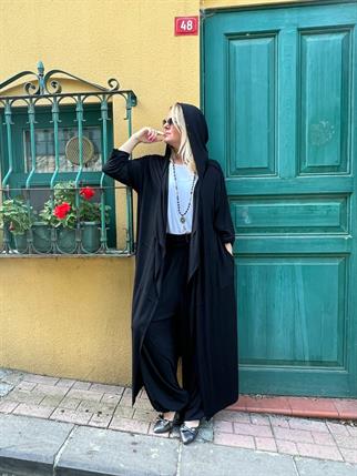 Kapüşonlu Kap Ceket