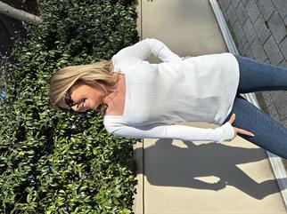 Kare Yaka Uzun Kol Fitilli Body