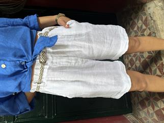 Keten Beli Lastikli İthal Şort