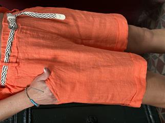 Keten Beli Lastikli İthal Şort