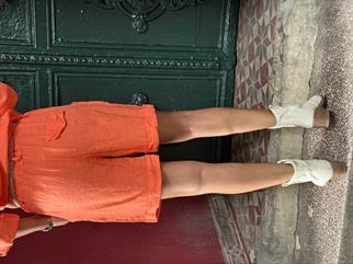 Keten Beli Lastikli İthal Şort