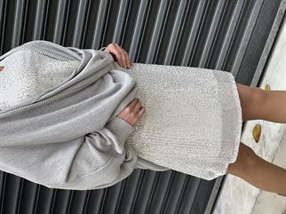 Gümüş Kısa Payetli Etek