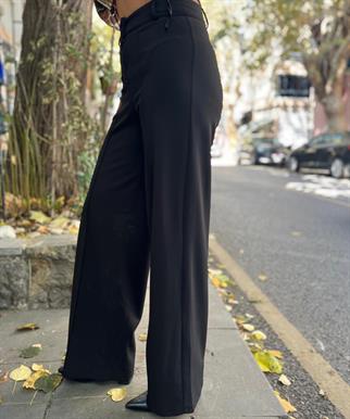 Likralı Bol Paça Palazzo Pantolon