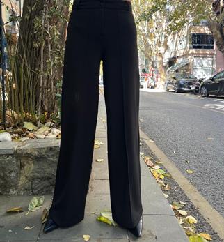 Likralı Bol Paça Palazzo Pantolon