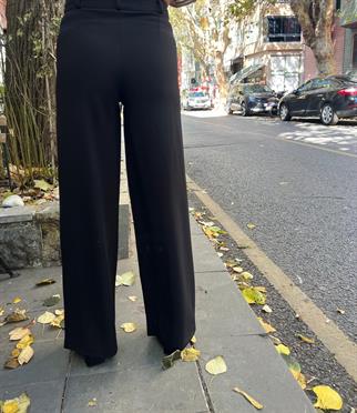 Likralı Bol Paça Palazzo Pantolon