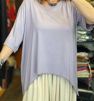 Lila Crop Bluz