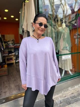 Lila Verev Salaş Bluz