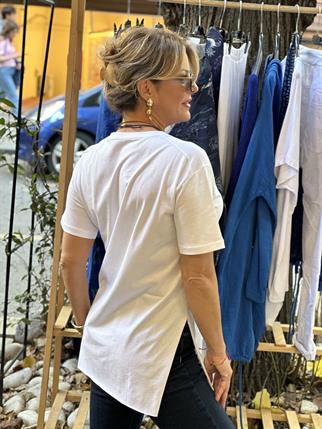 Nazar Boncuklu Tasarım El Boyaması Tshirt