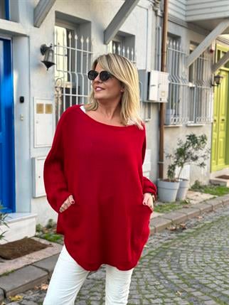 Oval Çift Cep Triko