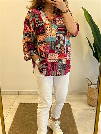Patchwork Desen Bluz