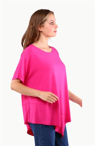 Pembe Verev Salaş Kısa Kol Bluz