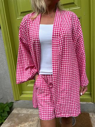 Pötikareli Kimono Şortlu Takım