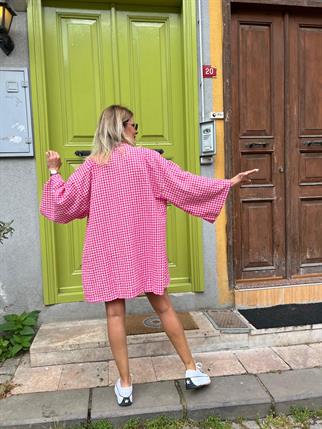 Pötikareli Kimono Şortlu Takım